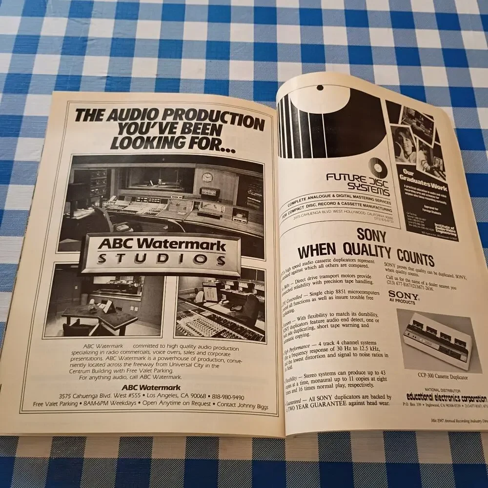 The 1987 Mix Annual Directory Of Recording Industry Facilities And Services